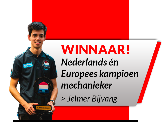 Scholten Fietsgoed Monteur Jelmer Bijvang Nederlands en Europees Kampioen Mechanieker!